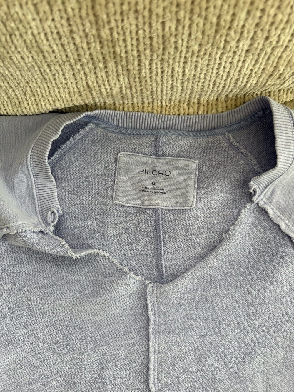 Pilcro Anthropologie Lavender Distressed Sweatshirt - Picture 5 of 11